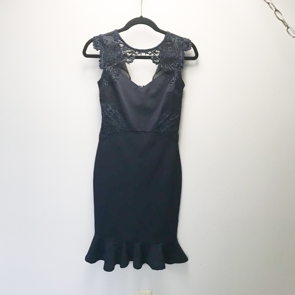 Lipsy London Navy Lace Dress